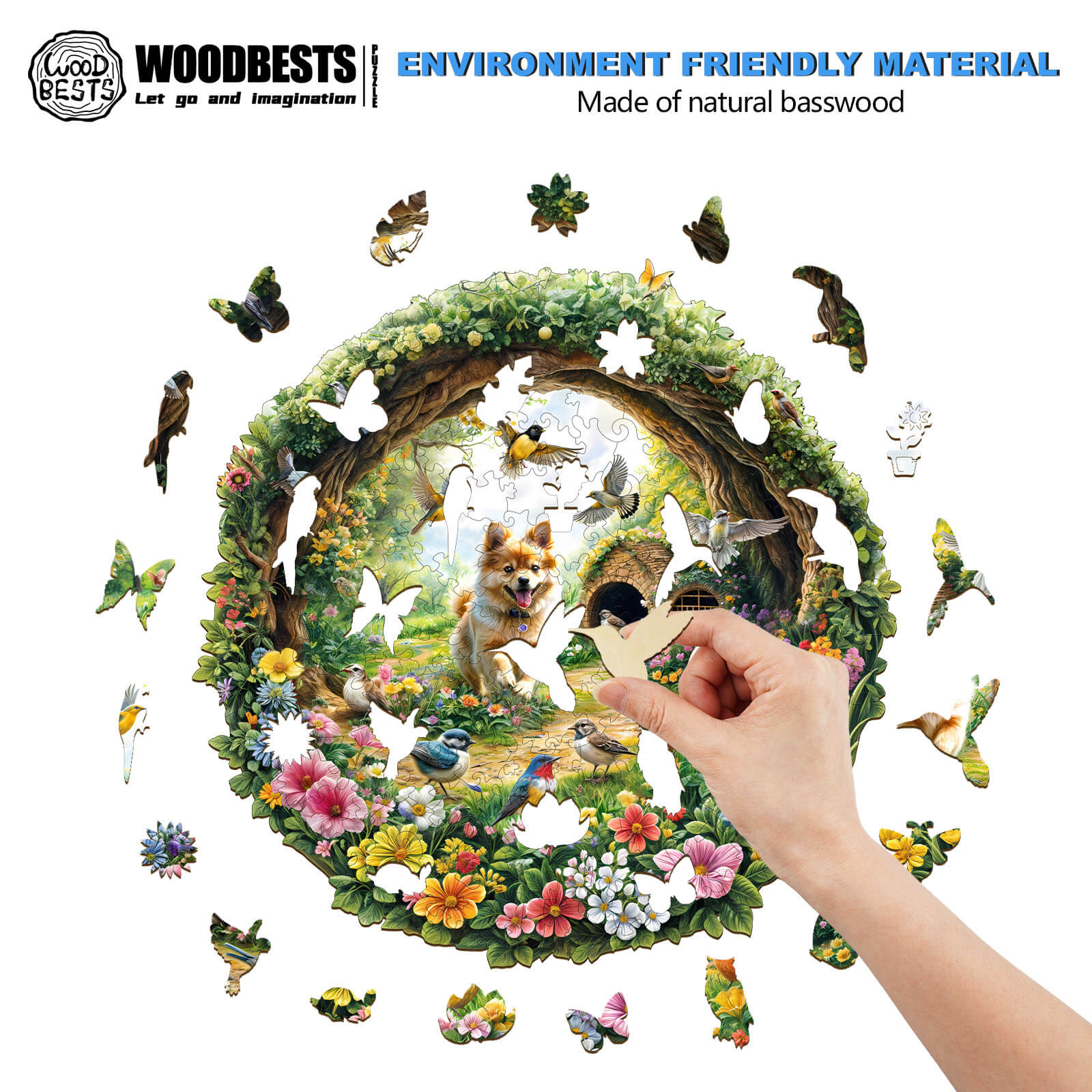 Spring Birds Wooden Jigsaw Puzzle