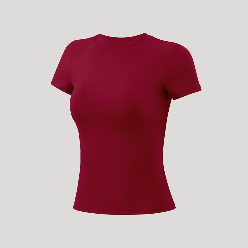 💪 Women’s Slim Fit Athletic Tee – Stretchy, Breathable Workout Top