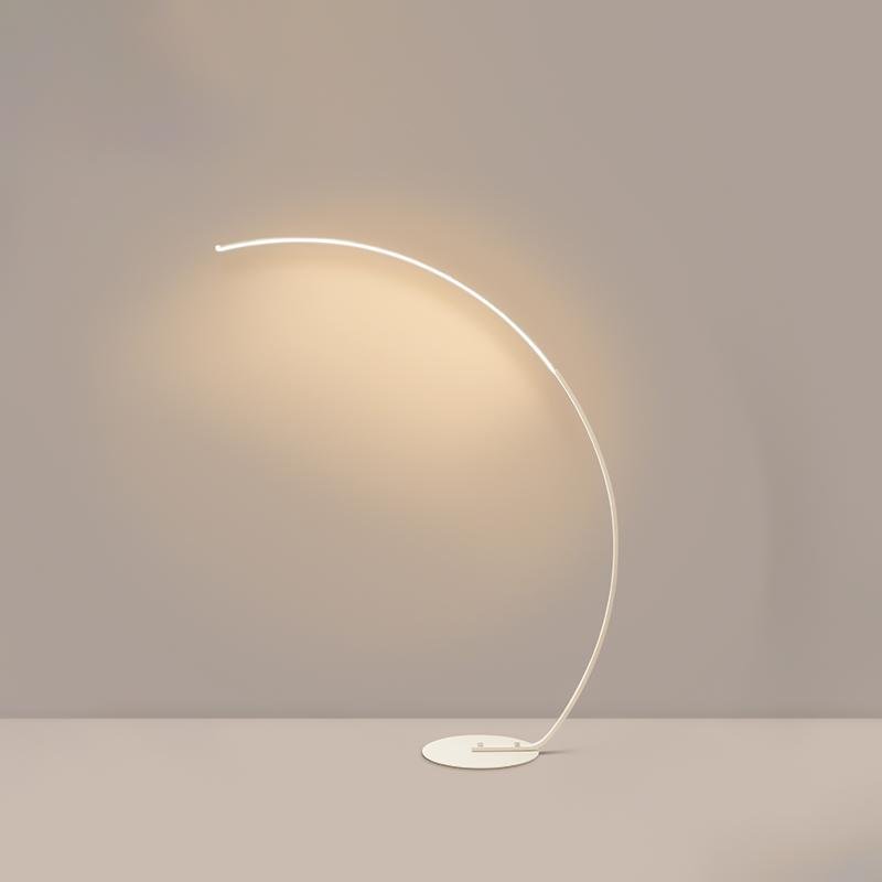 Modern Tall Black Arc Floor Lamp with Remote Control