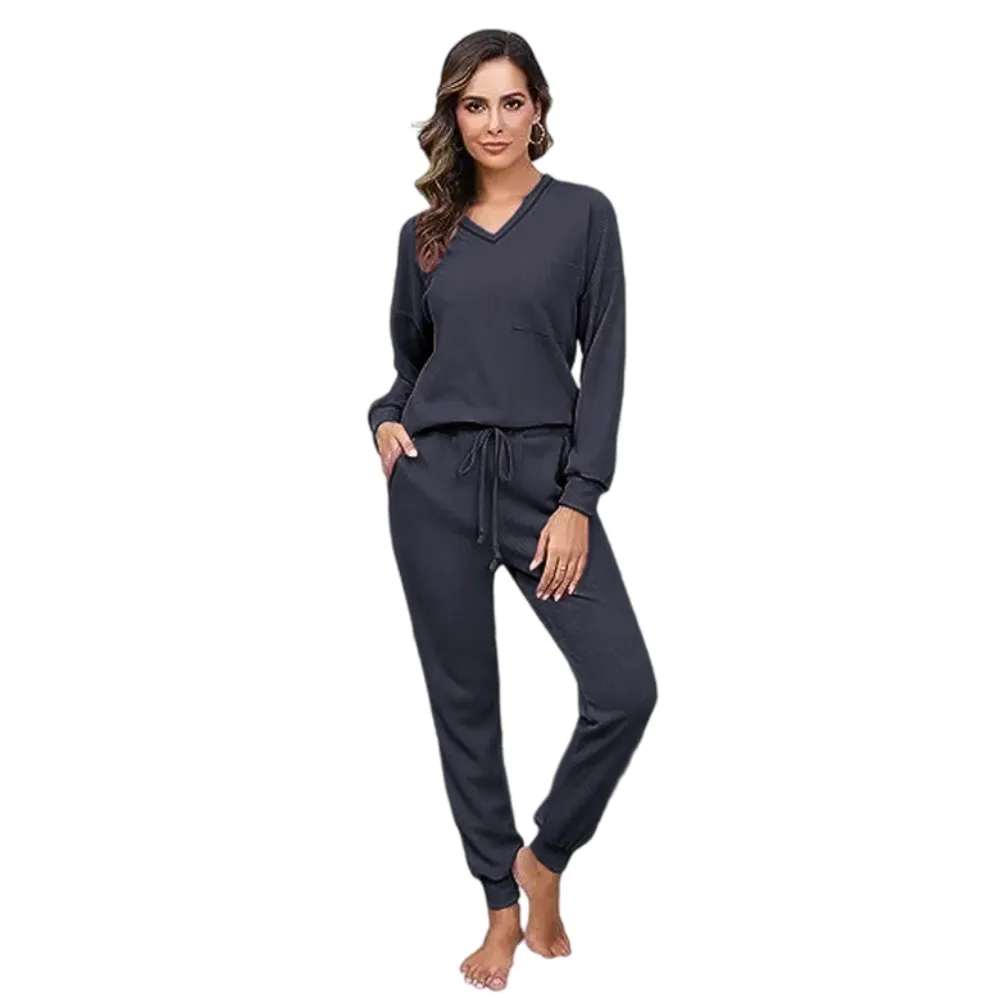 Womens Two Piece  Long Sleeve Pullover Tops