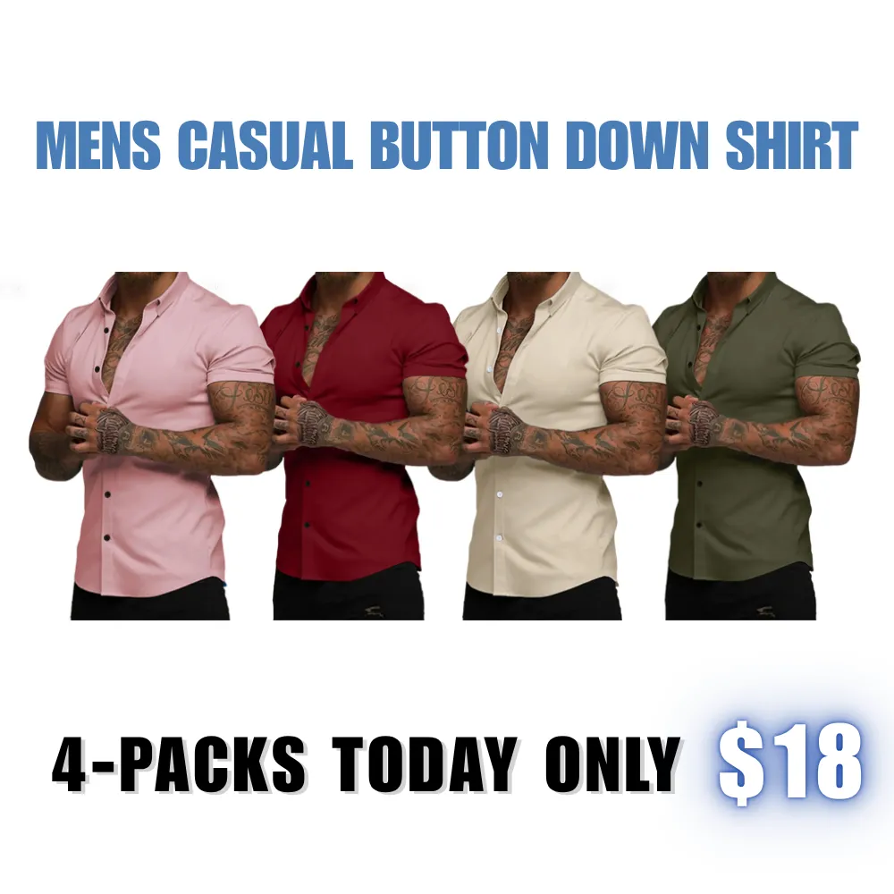 Mens Casual Button Down Shirt