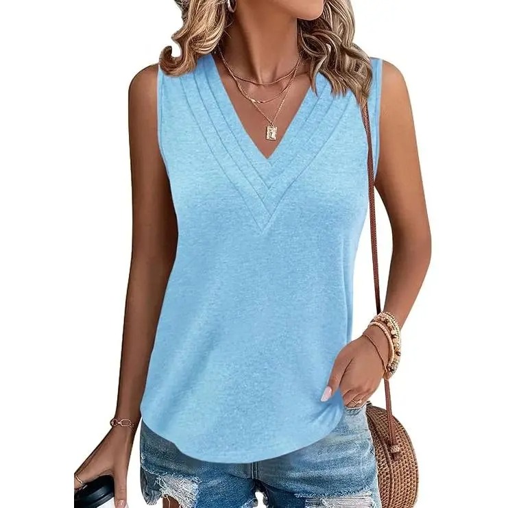 Women's V-Neck Loose Fit Tank Top