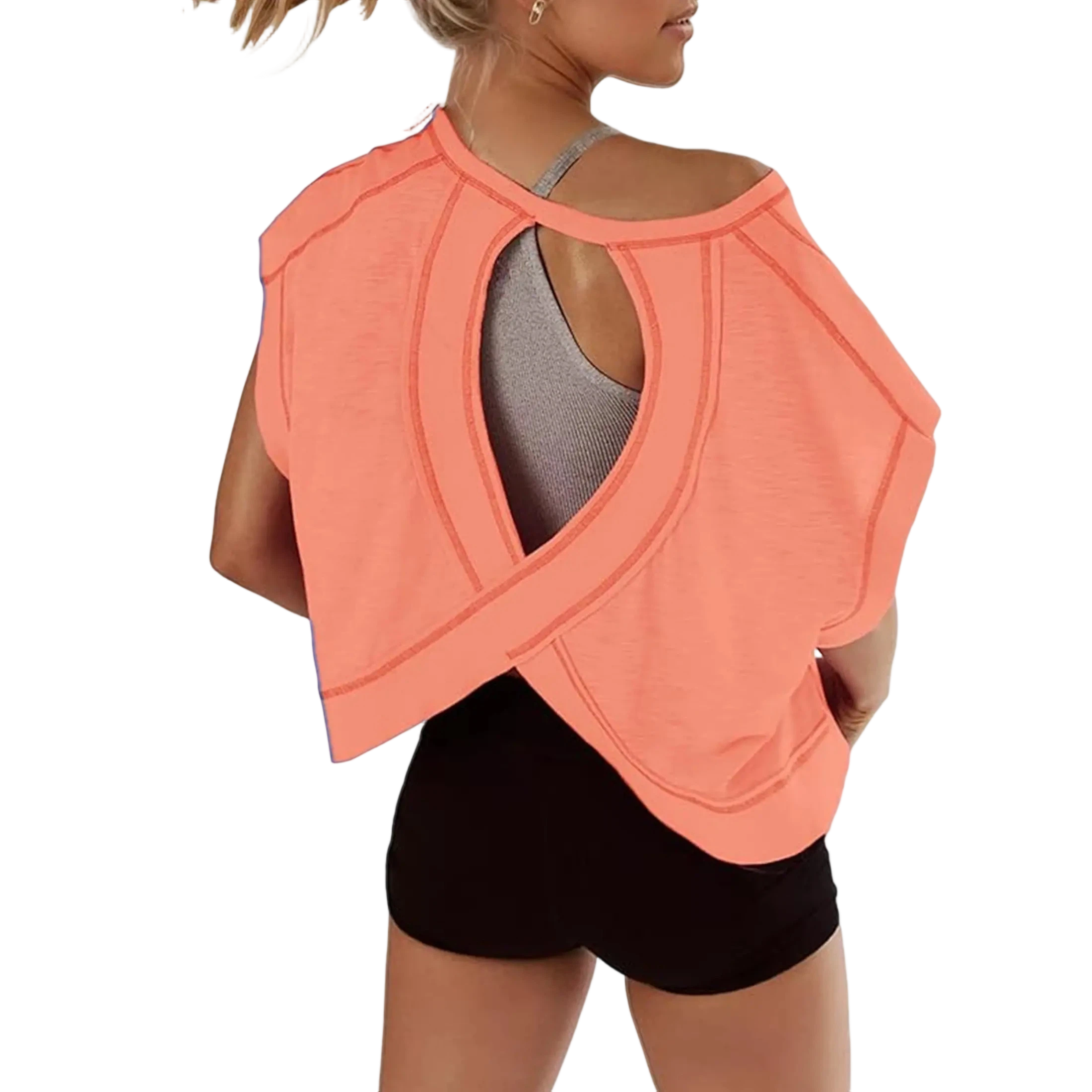 Women's Open Back Crop Top