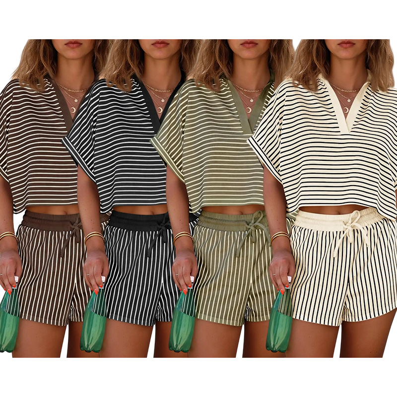 Women's Striped 2-Piece Set