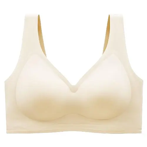 Women's Seamless Red Bra Wireless Soft Bralette