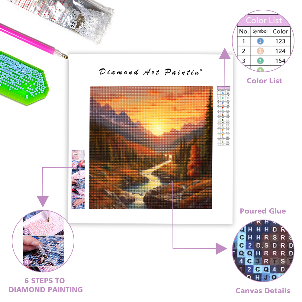 Autumn Mountain - Diamond Painting