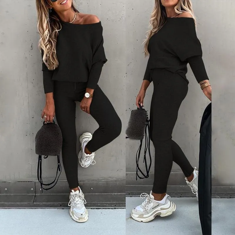 Women's 2 Piece Lounge Outfit Long Sleeve
