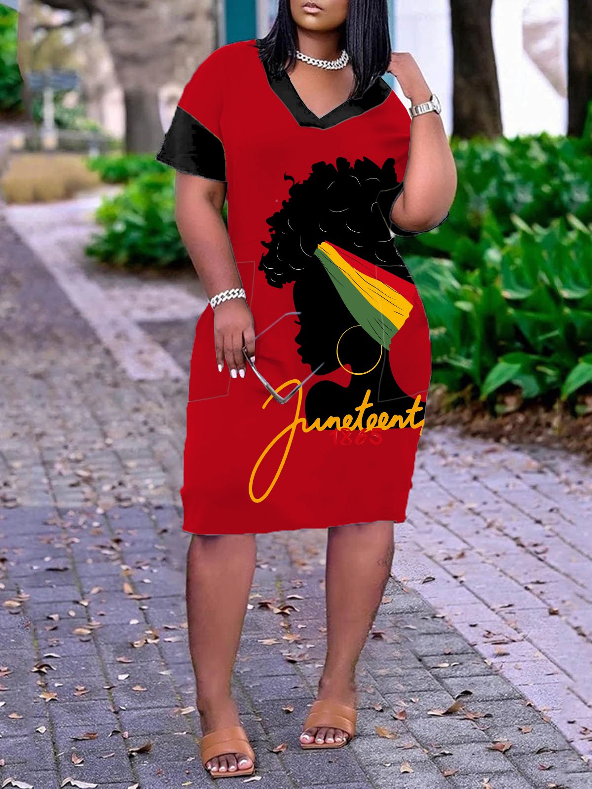 ✊🏾Black-Owned✊🏾Women's 1865 Negro Juneteenth Print Dress