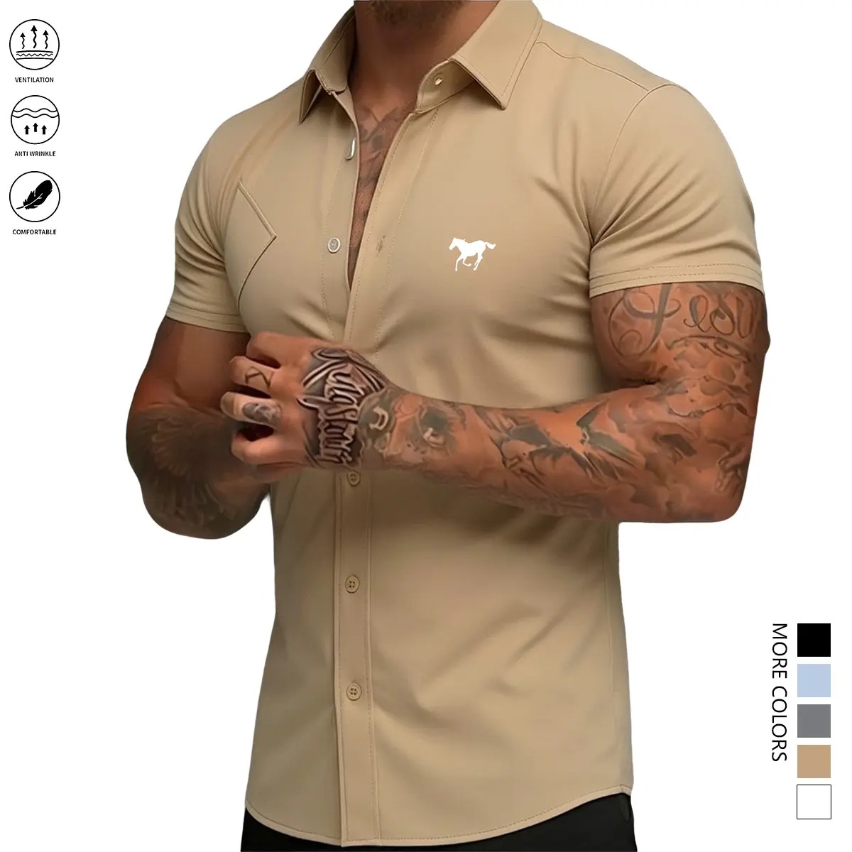 Men's Slim Fit Short Sleeve Shirt
