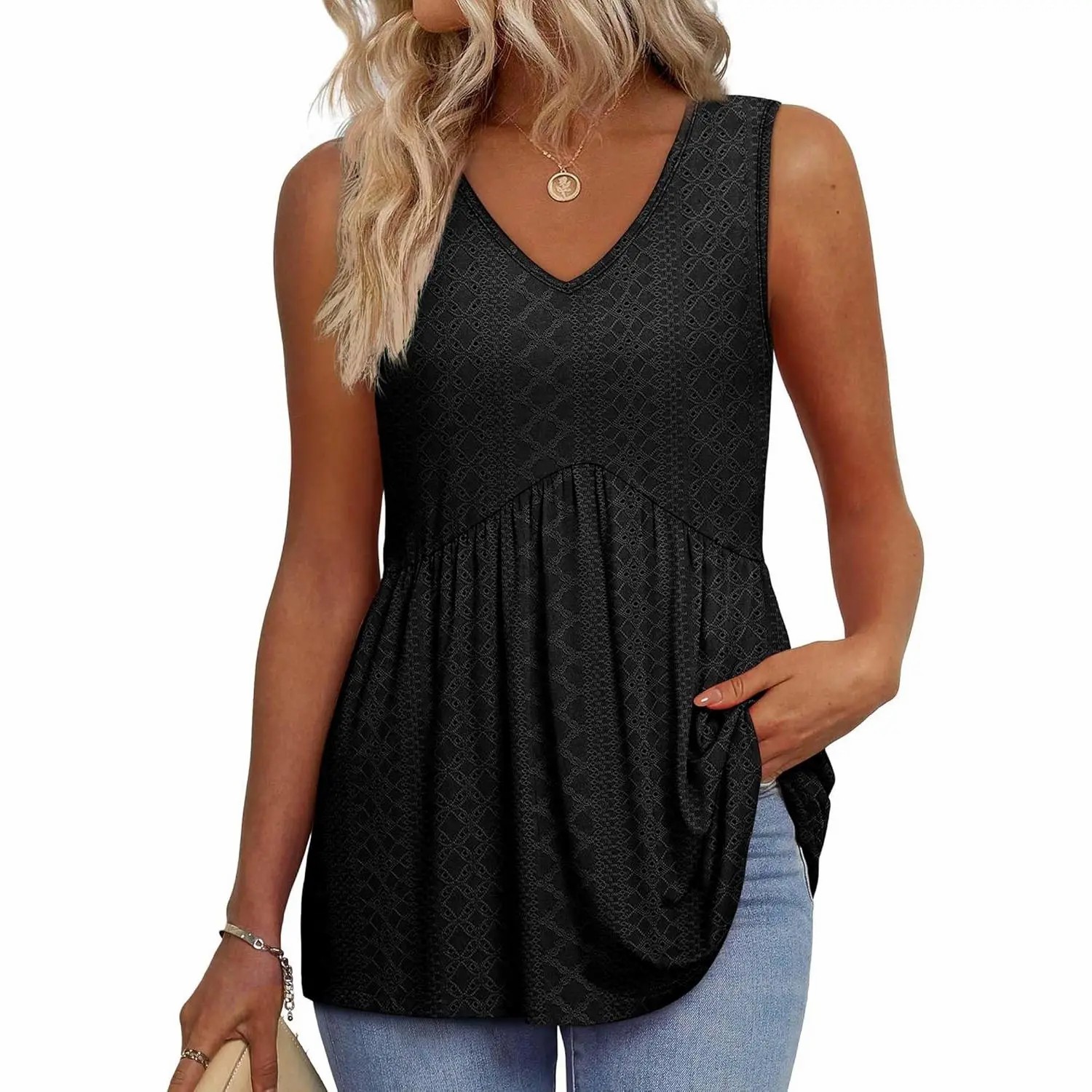 ✨Womens Tank Tops 2026 Flowy Peplum Tops Dressy Fabric Stretchy tank tops | No fear of belly fat✨