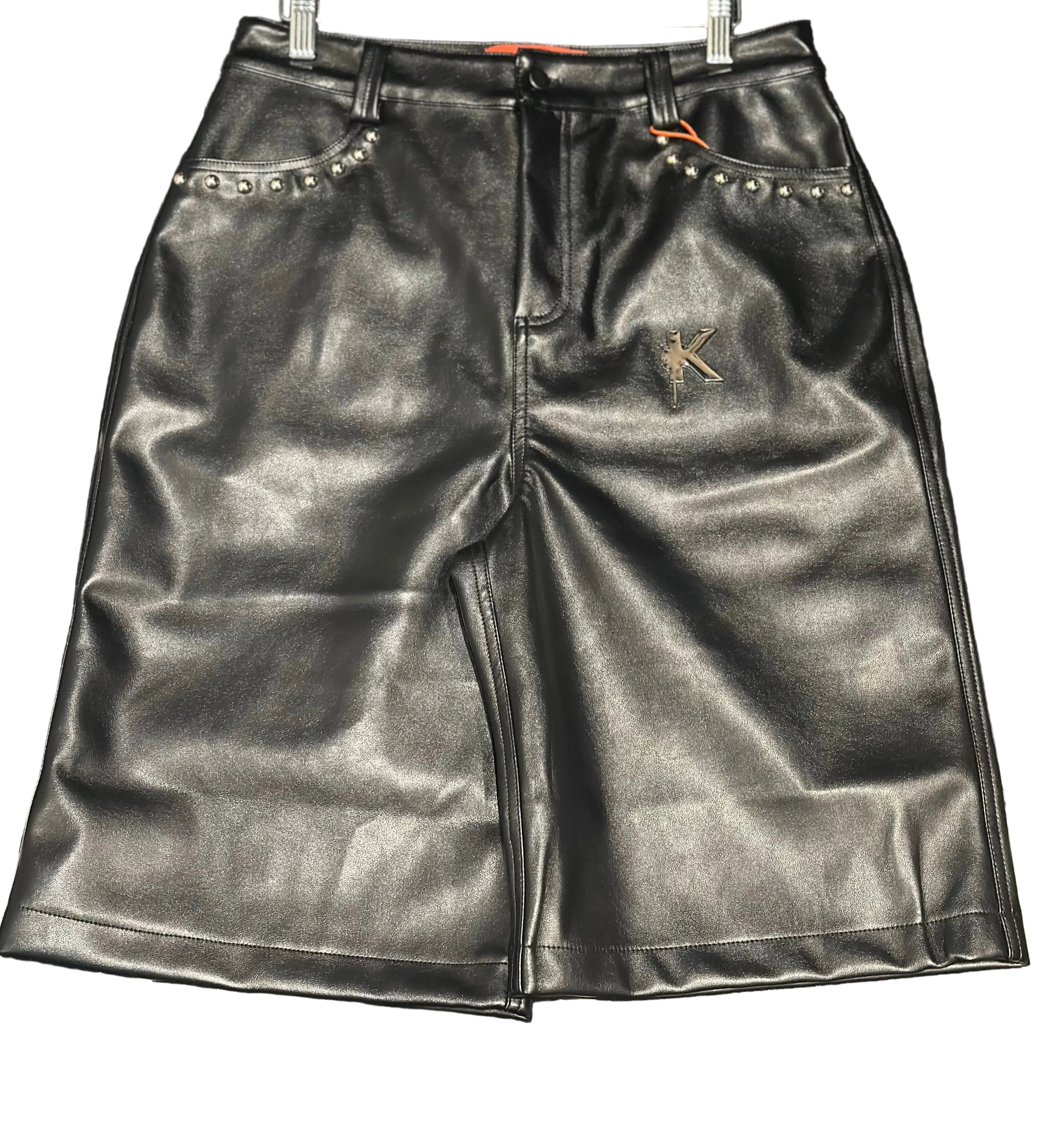 KNOTWTR: LEATHER SHORTS Clearance Sale