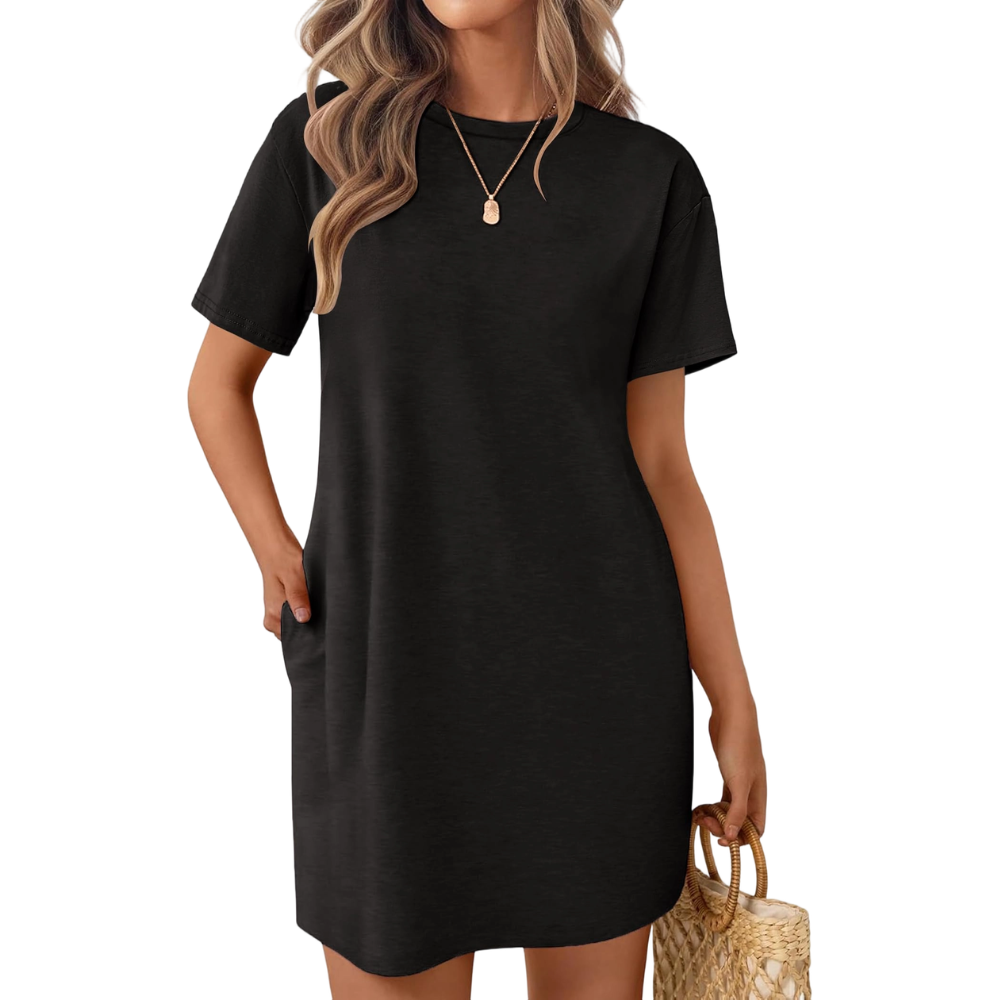 Women's T-shirt Skirt With Casual Side Slit