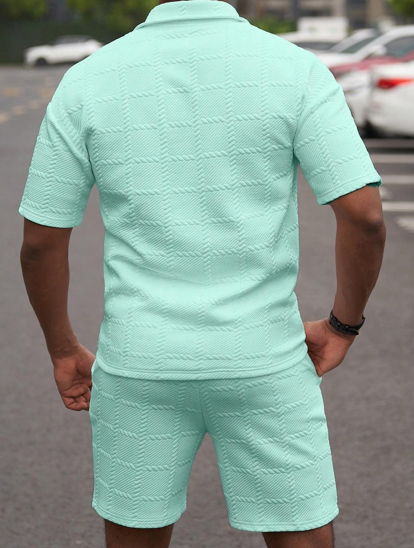 Men's Two-Piece Sets — Summer Solid-Color Formal & Casual Matching Sets