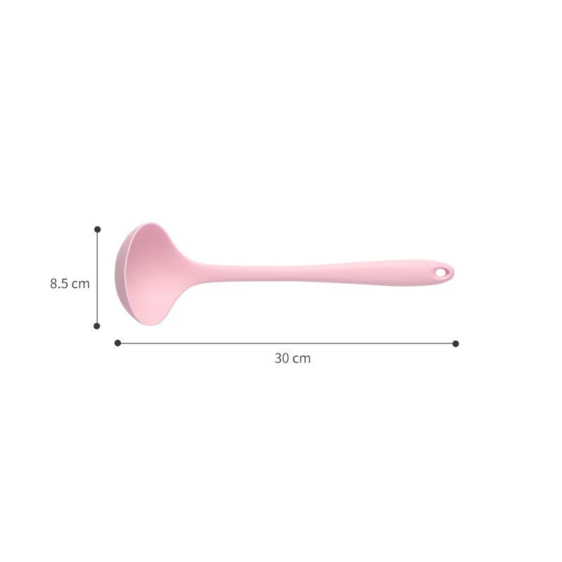 Green-Pink Silicone Kitchen Utensil Set
