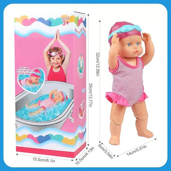 2026 New Packaging Waterproof Swimming Doll