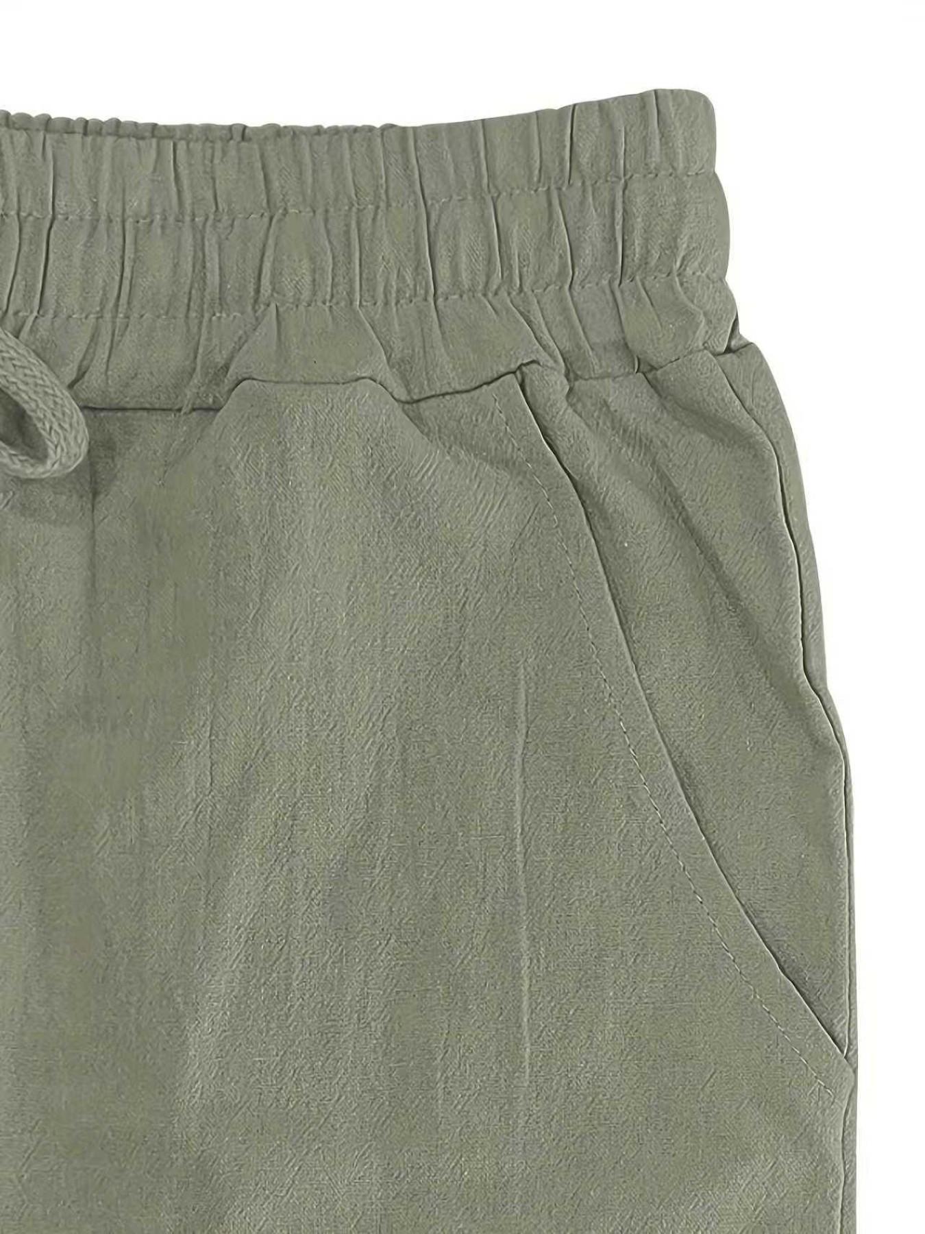 Men's Linen Cargo Trousers