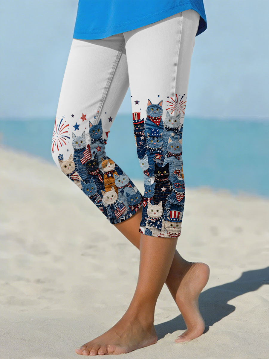 Women's American cat leggings