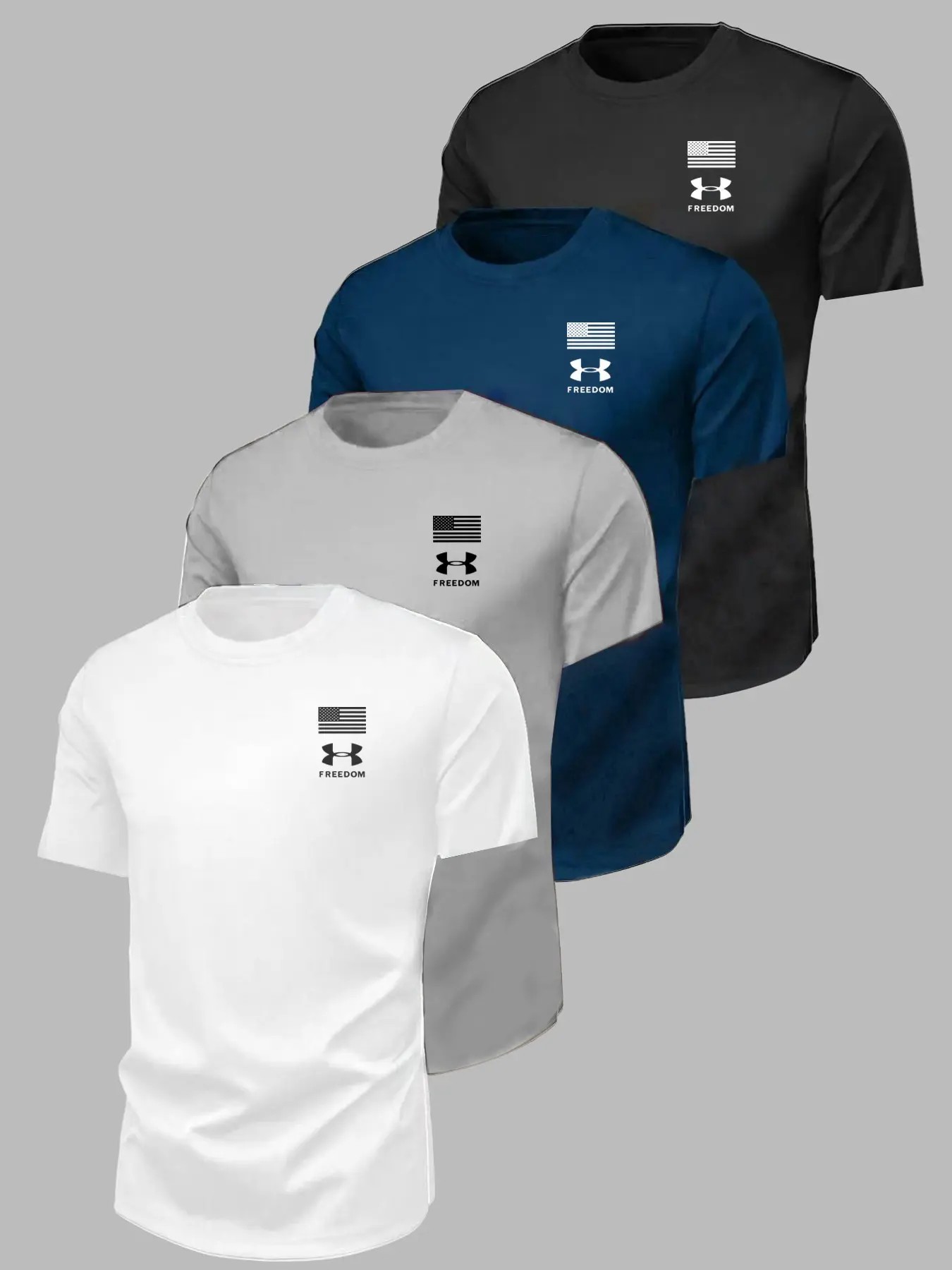 Summer American Vintage Graphic Quick-Dry T-Shirt, Men's Youth Adult Outdoor Fitness Running Breathable Short Sleeve Casual Top