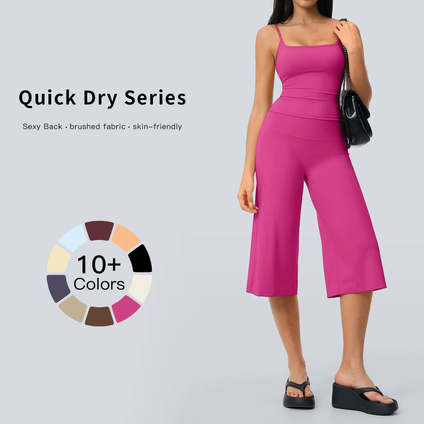 Camisole Top, High-Waisted Quick-Dry Casual Shorts, Running & Outdoor Yoga Outfit