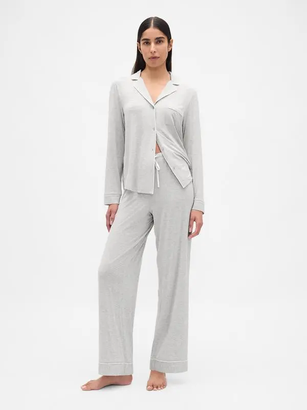 Women's Long Sleeve Button-Down Pajama Set