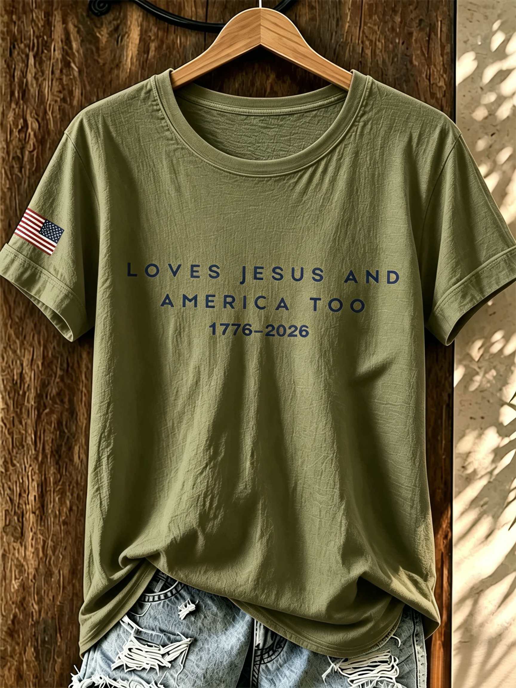 Women's Independence Day Faith Printed T-Shirt