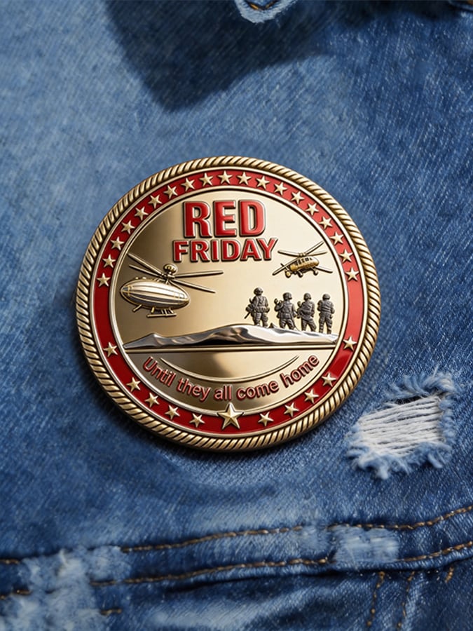 Unisex Red Friday Brooch