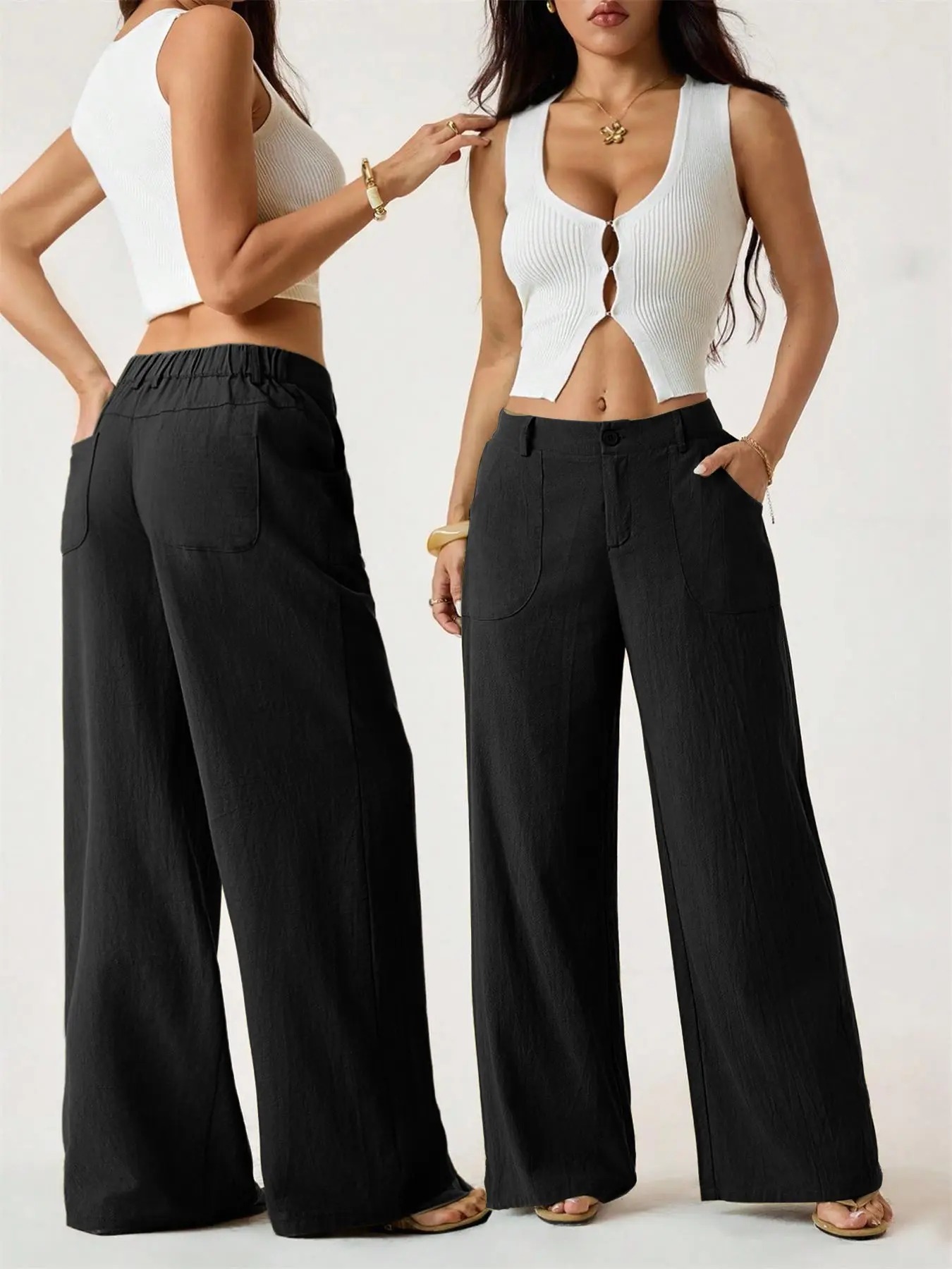 Women's Classical Linen Palazzo Pants🌿