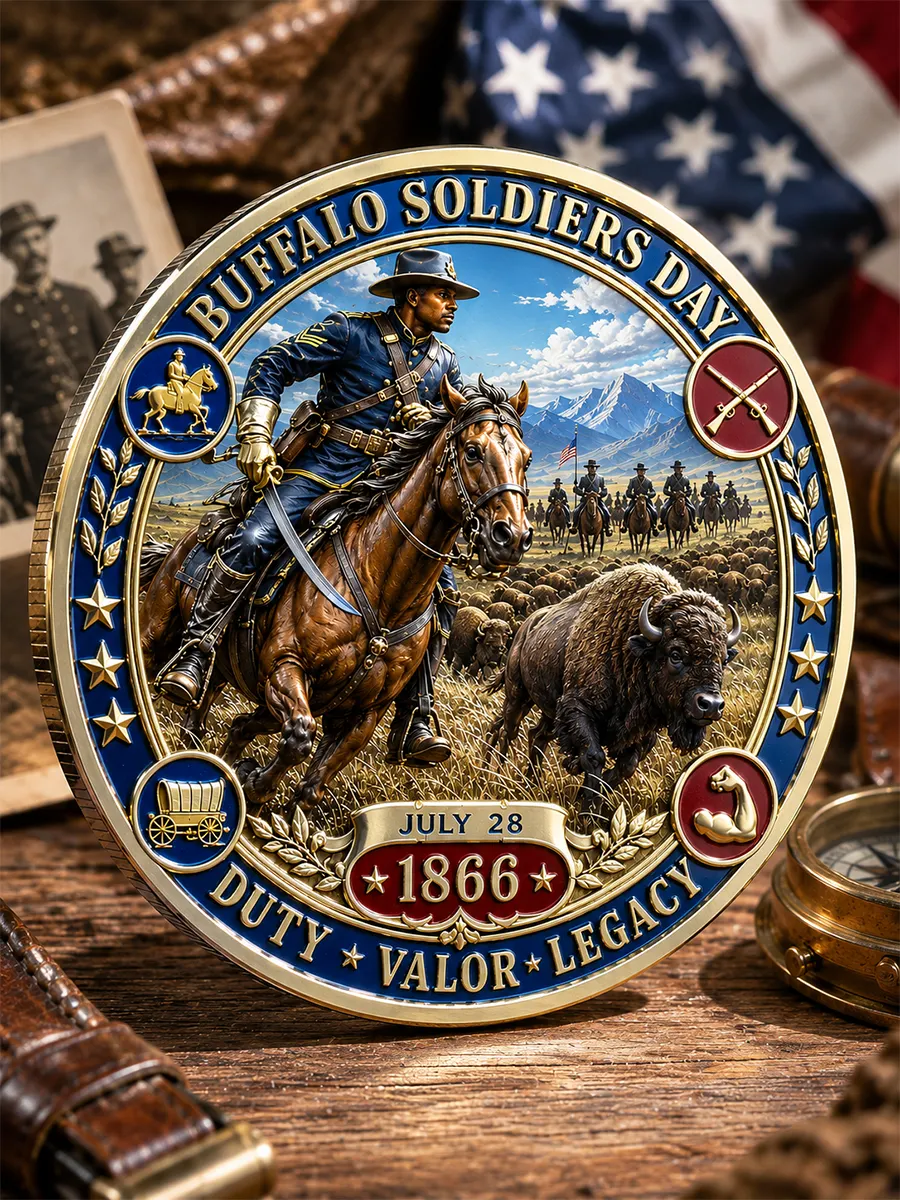 Buffalo Soldiers Day Commemorative Metal Medal