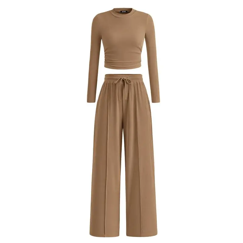Women’s 2-Piece Ribbed Knit Lounge Set