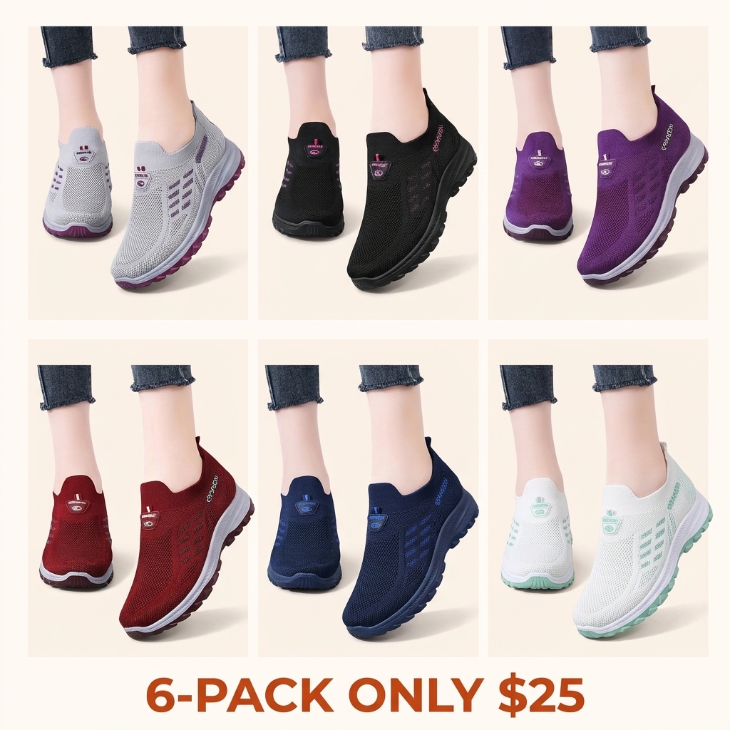 Women's slip-on knit sneakers