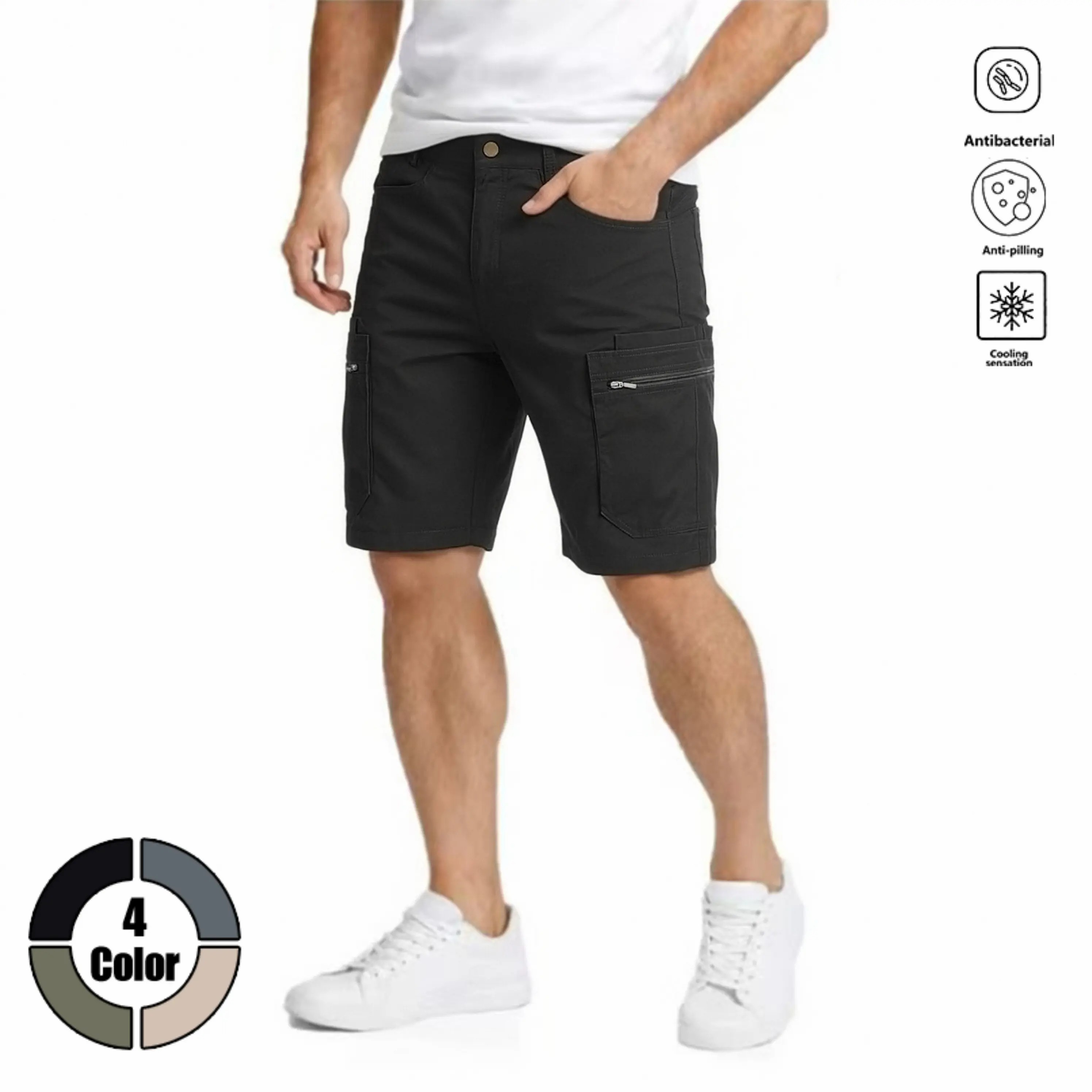 Men's Performance Cargo Shorts – Multi-Pocket Outdoor Utility Shorts