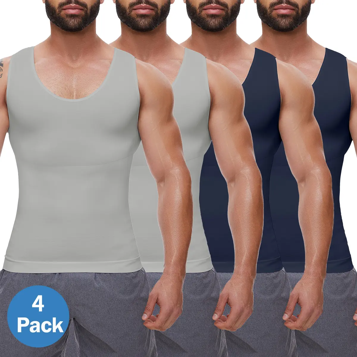 Men's Body-Shaping Vest — Moderate-Compression Shapewear. Crafted from comfortable, stretchy, and lightweight fabric that is breathable and gentle on the skin.