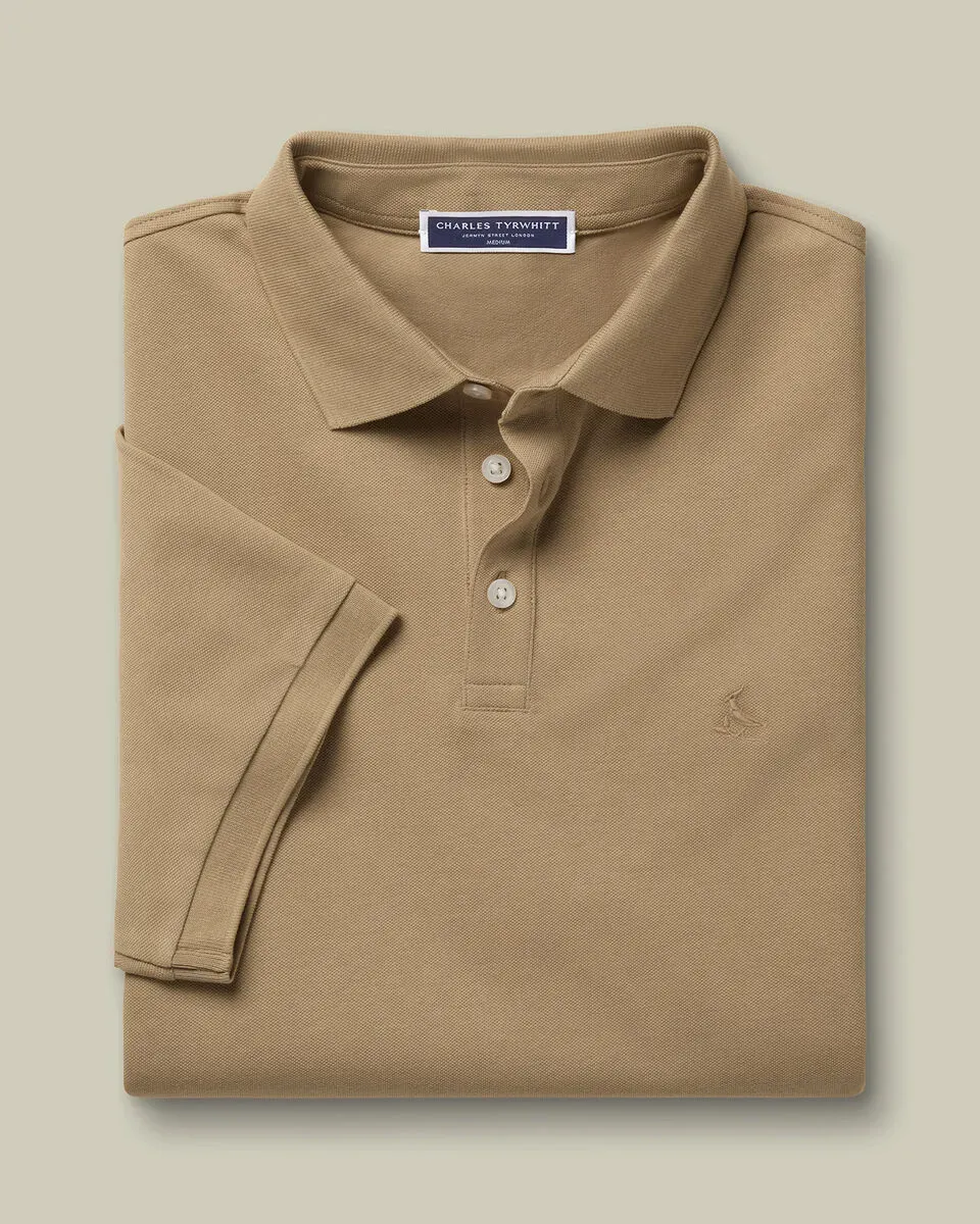 Men'S Casual Business POLO Shirt, Breathable Pique Fabric