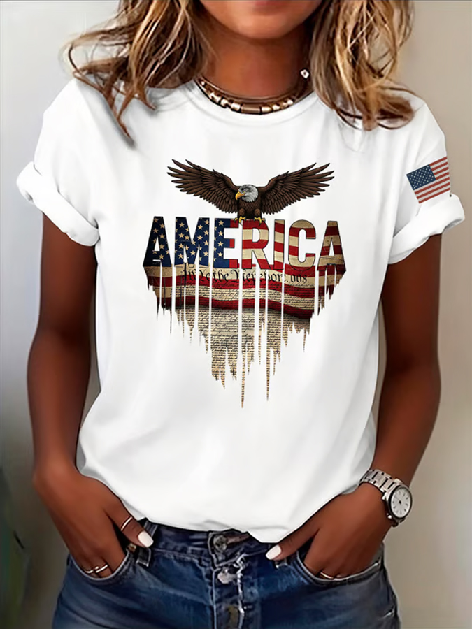 Women'S Casual 250Th Anniversary Commemorative Patriotic T-Shirt