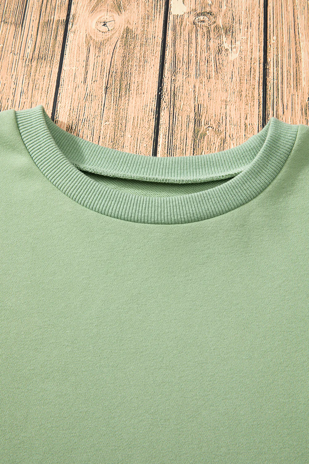 Smoke Solid O Neck High Low Hem Pullover Sweatshirt