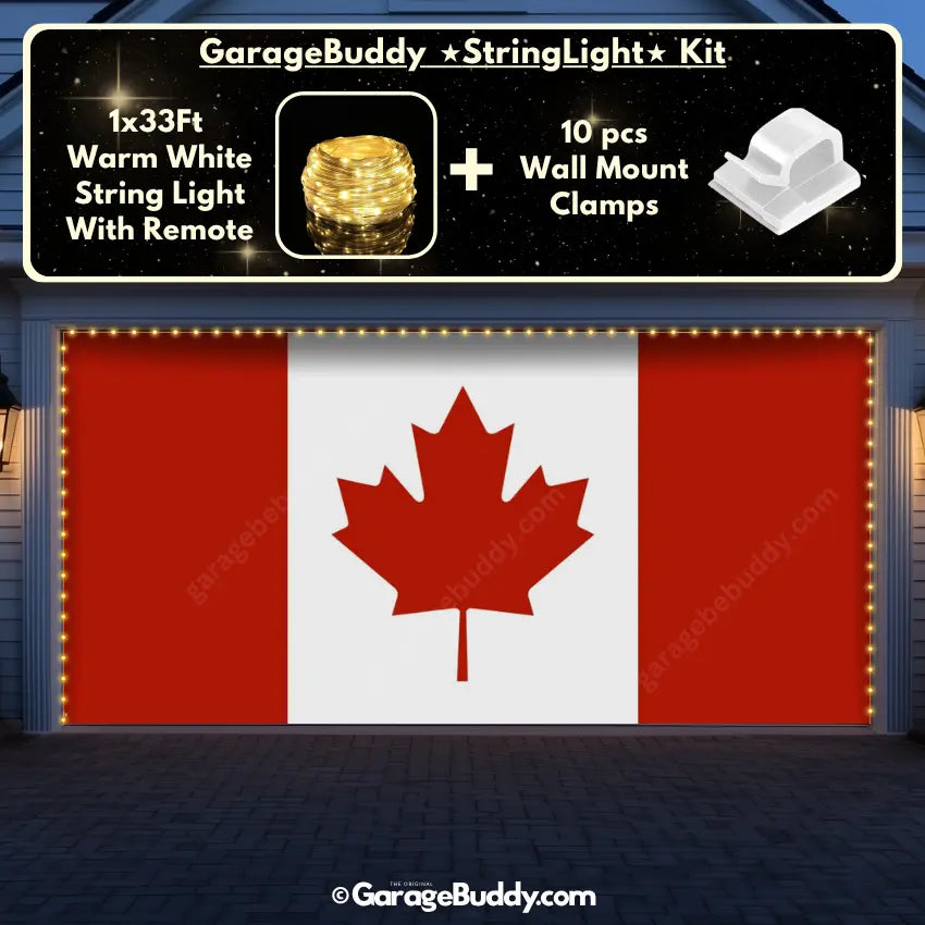 Canada Flag (Plain) | Patriotic Garage Door Cover