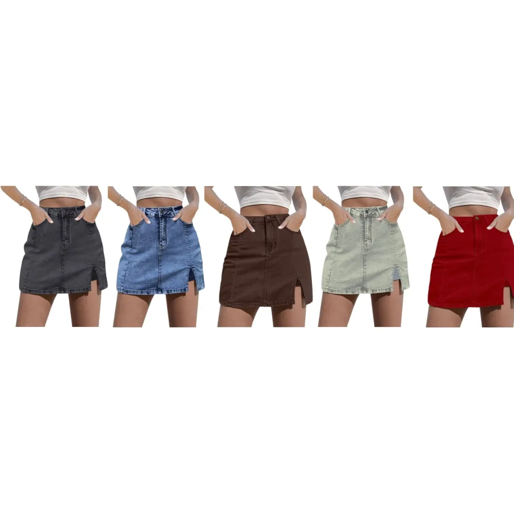 Skorts Skirts for Women Denim Mini Skirt (Less than $3 each!)