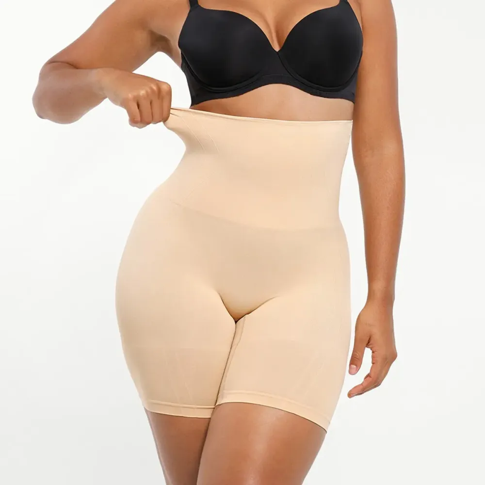 Shapellx Shapewear Sculpting Shorts for Women Seamless High Waisted Body Shaper Thigh Slimming Underwear