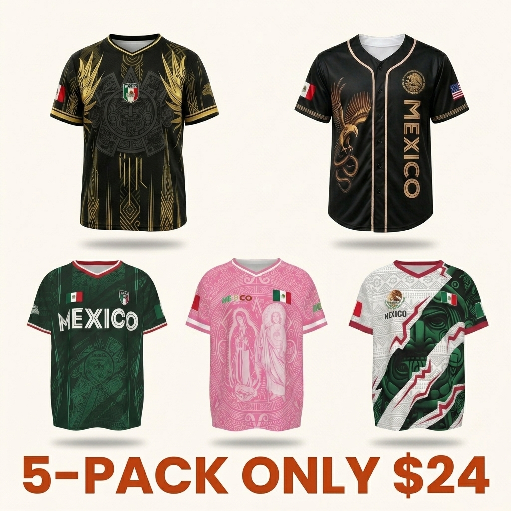Men's Mexican Aztec-style soccer jersey