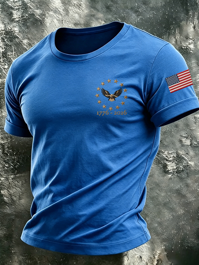 Men's 250 Years of Freedom Printed Casual T-shirt
