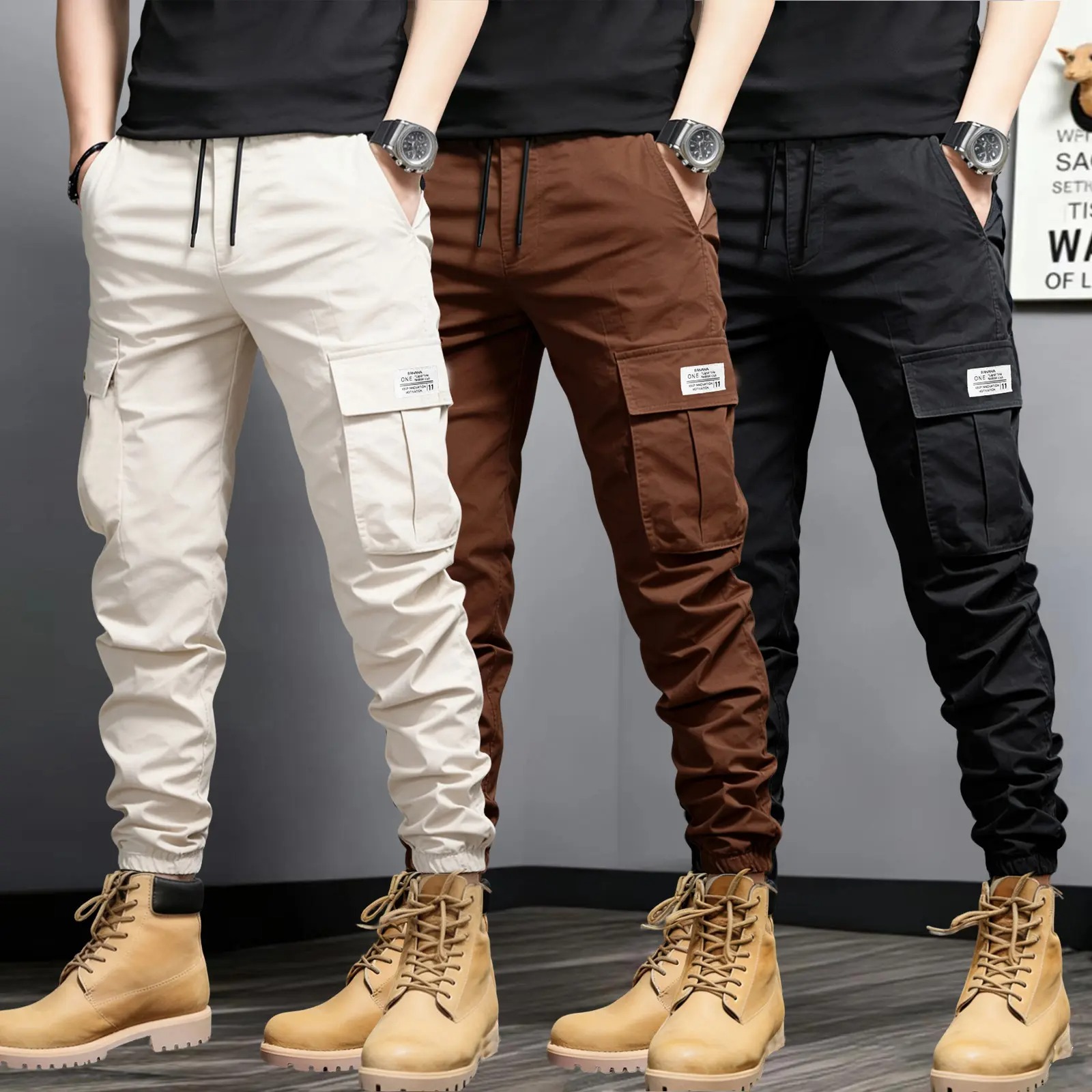 Men's Cargo Pants with Multi-Pockets