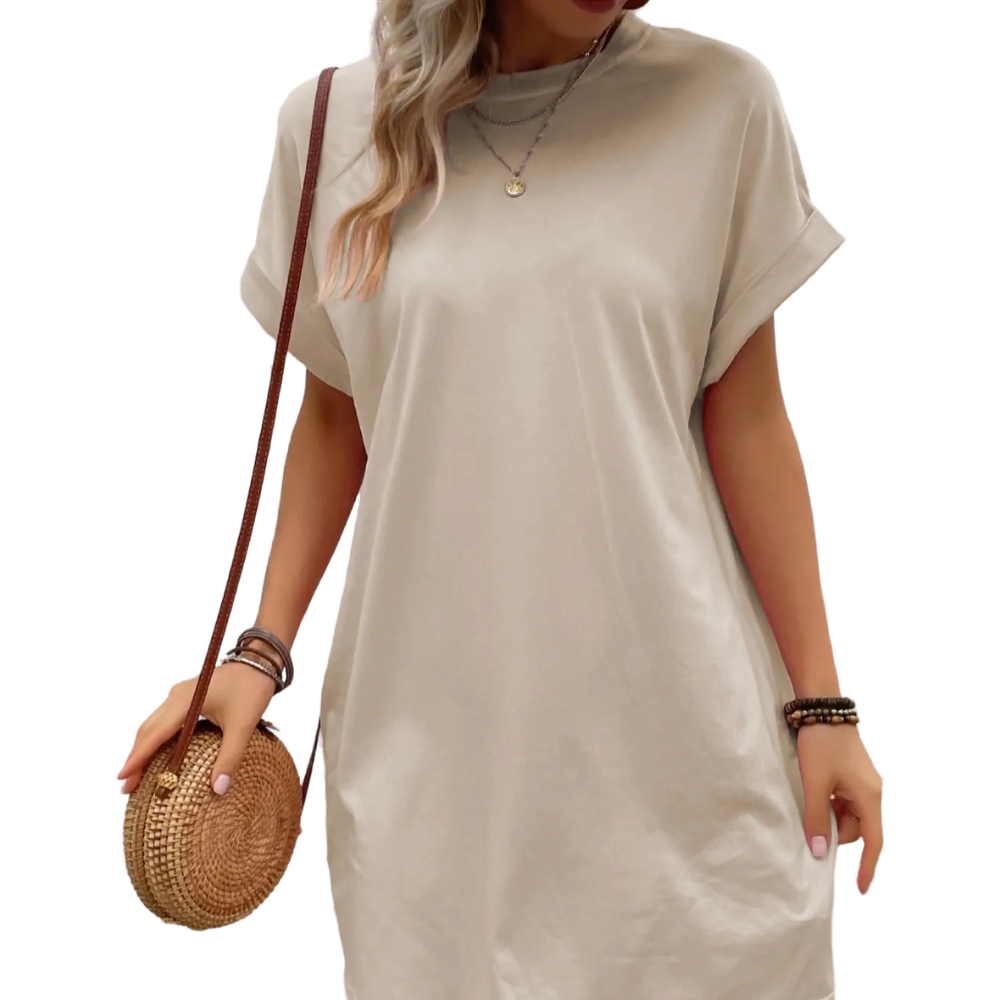Women's T-shirt Skirt With Casual Side Slit