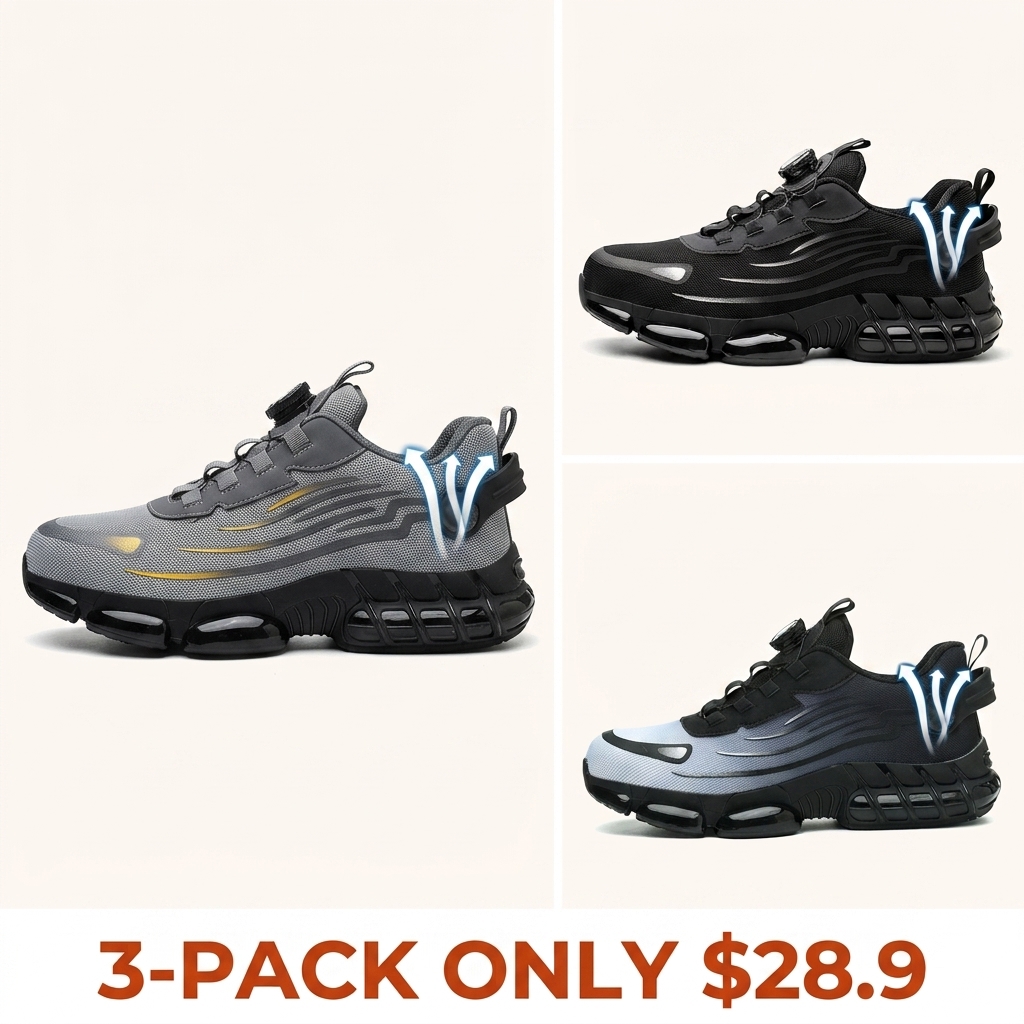 Qingruipai Men's Steel Toe Work Shoes