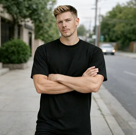 6-Pack: $18— Men's Solid-Color Crewneck T-Shirts, Comfortable Fit