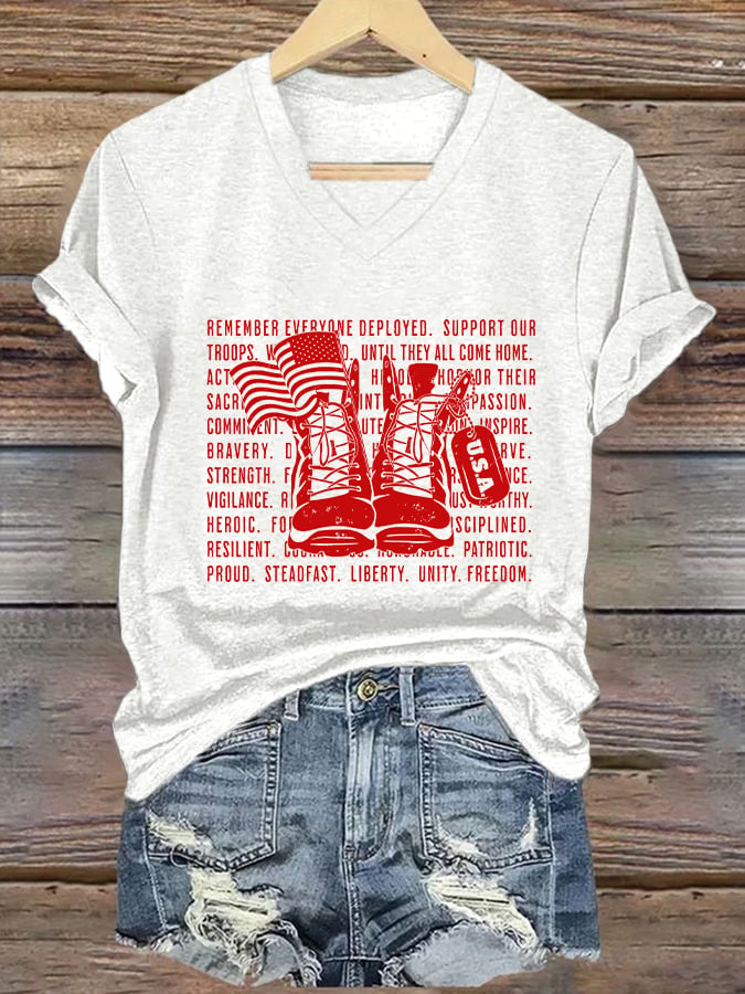 Women's Red Friday Print T-shirt