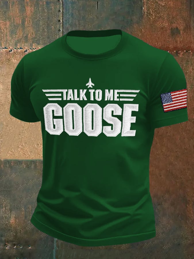 Men's Retro Talk To Me Goose Print T-Shirt