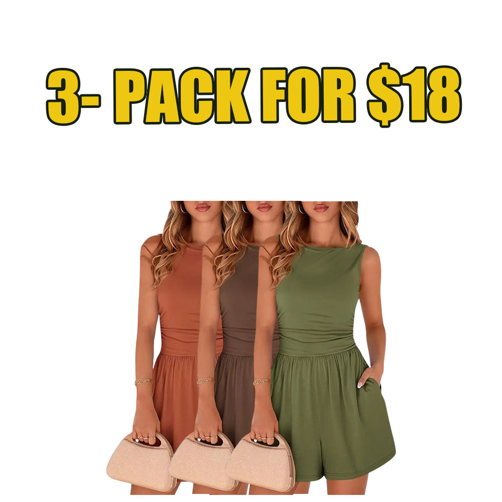 Sleeveless Wide Leg Summer Romper