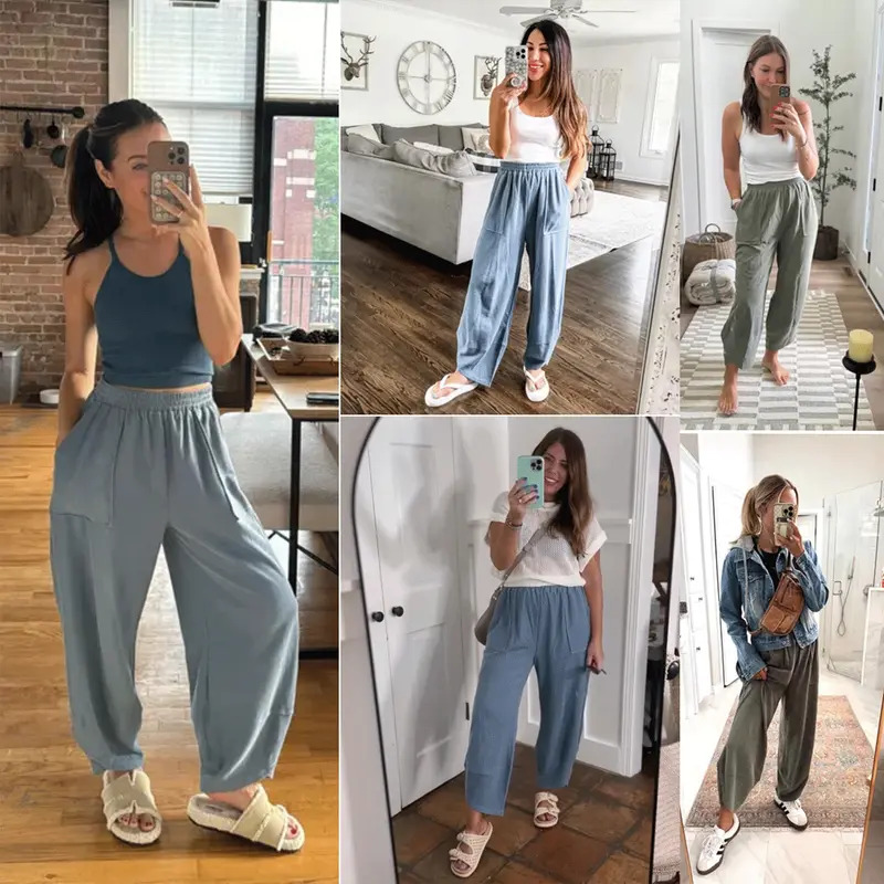 Women's loose wide-leg pants