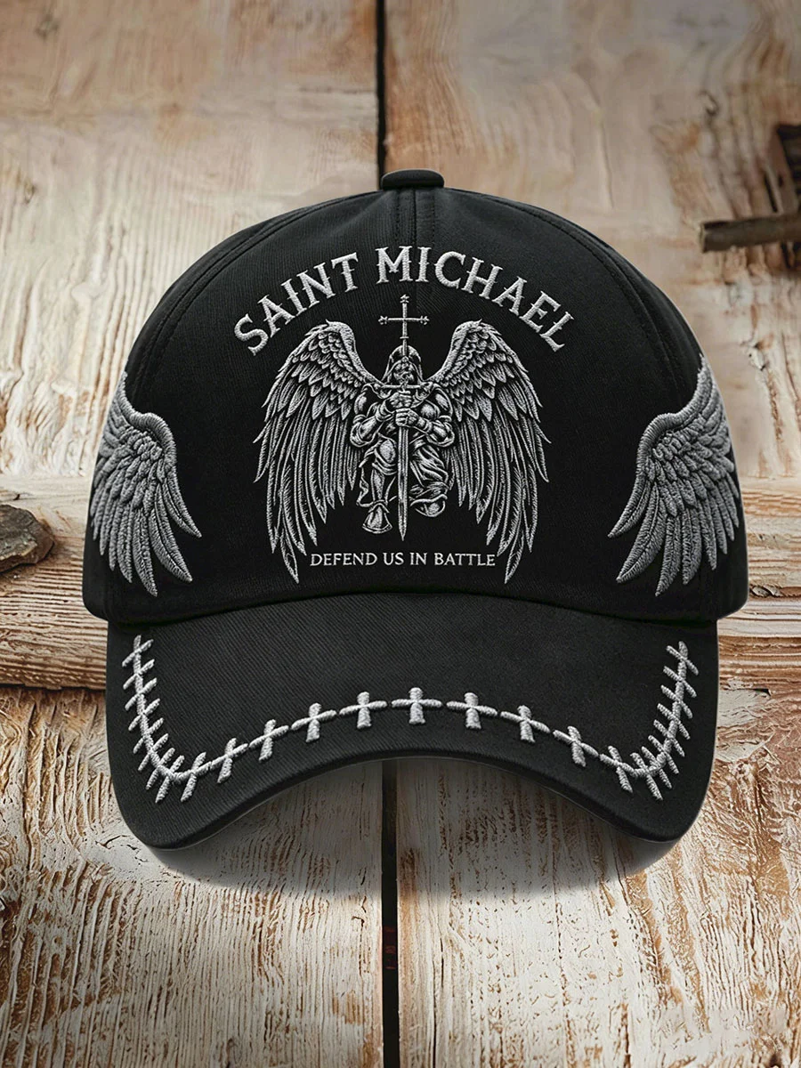 Unisex Faith Saint Michael Art Veteran Printed Hat