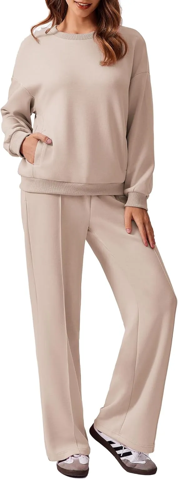 Comfortable Autumn Outfits 2-Piece Long Sleeve Sweatshirt